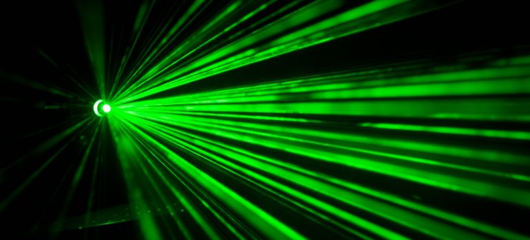 green laser beams