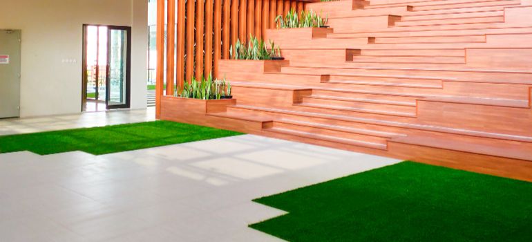 penthouse with fake grass installed