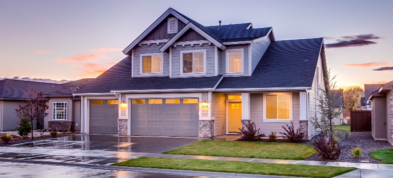 a big house house with a tile roof